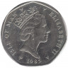 Монета. Остров Мэн. 50 пенсов 1985 год. АВ.