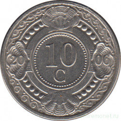 Монета. Нидерландские Антильские острова. 10 центов 2006 год.
