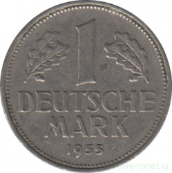 Монета. ФРГ. 1 марка 1955 год. Монетный двор - Гамбург (J).