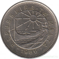 Монета. Мальта. 5 центов 1986 год.