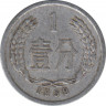 Монета. Китай. 1 фэнь 1959 год. ав.