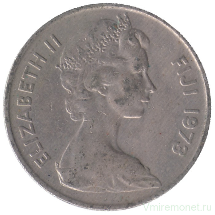 Монета. Фиджи. 10 центов 1973 год.