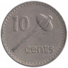 Монета. Фиджи. 10 центов 1973 год.