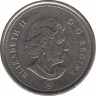 Монета. Канада. 25 центов 2008 год.