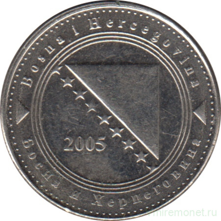 Монета. Босния и Герцеговина. 5 фенингов 2005 год.