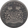 Монета. Сьерра-Леоне. 1 доллар 2011 год. Гиббон. рев.