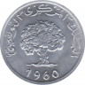 Монета. Тунис. 5 миллимов 1960 год. ав.