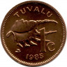 Монета. Тувалу 1 цент 1985 год.