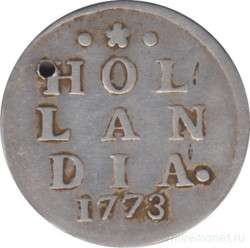 Монета. Голландская республика. 2 стювера 1773 год.
