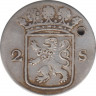 Монета. Голландская республика 2 стювера 1773 год. рев.