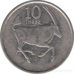 Монета. Ботсвана. 10 тхебе 1977 год.