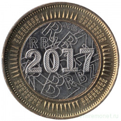 Монета. Зимбабве. 1 доллар 2017 год.