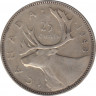 Монета. Канада. 25 центов 1948 год. ав.