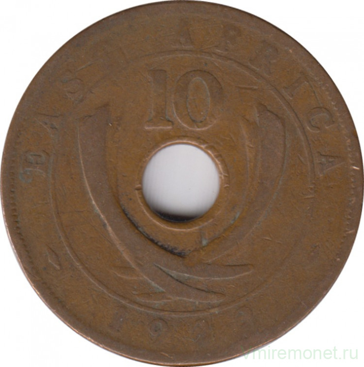 Монета. Британская Восточная Африка. 10 центов 1922 год.