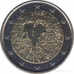 Монета. Финляндия. 2 евро 2008 год. 60 лет Декларации прав человека.