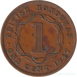 Монета. Британский Гондурас (Белиз). 1 цент 1947 год.