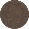 Монета. Франция. 5 сантимов 1862 год. А. ав.