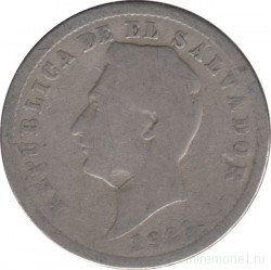 Монета. Сальвадор. 10 сентаво 1921 год.