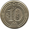  Монета. Турция. 10 куруш 2009 год. ав.