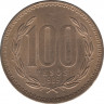 Монета. Чили. 100 песо 1989 год. ав.