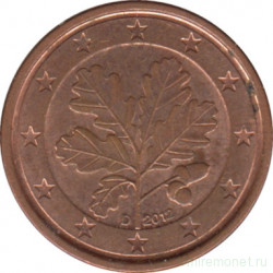 Монета. Германия. 1 цент 2012 год. (D).