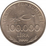  Монета. Турция. 50 000 лир 2000 год. ав.