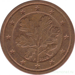 Монета. Германия. 2 цента 2009 год. (F).
