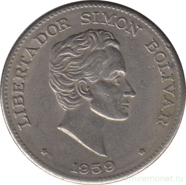 Монета. Колумбия. 50 сентаво 1959 год.