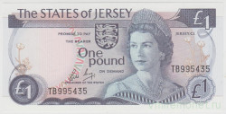Банкнота. Джерси (Великобритания). 1 фунт 1983 год.
