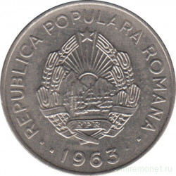 Монета. Румыния. 1 лей 1963 год.
