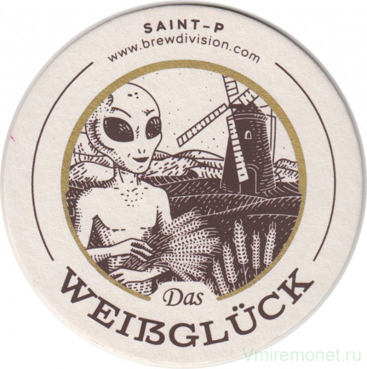 Подставка. Пиво "Das Weissgluck" ("Brew Division"), Россия.