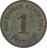 Монета. Германия (Германская империя 1871-1922). 1 пфенниг 1904 год. (F). ав.
