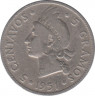 Монета. Доминиканская республика. 5 сентаво 1951 год. ав.
