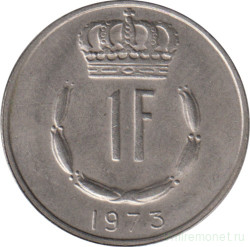 Монета. Люксембург. 1 франк 1973 год.