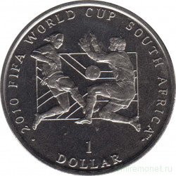 Монета. Сьерра-Леоне. 1 доллар 2010 год. Чемпионат мира по футболу 2010 в ЮАР.