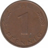 Монета. ФРГ. 1 пфенниг 1970 год. Монетный двор - Мюнхен (D). рев.