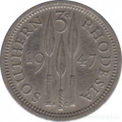 Монета. Южная Родезия. 3 пенса 1947 год.