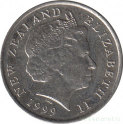 Монета. Новая Зеландия. 5 центов 1999 год.