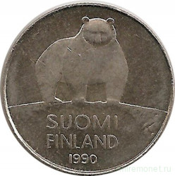 Монета. Финляндия. 50 пенни 1990 год (медно-никелевый сплав).
