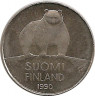 Аверс.Монета. Финляндия. 50 пенни 1990 год (медно-никелевый сплав).