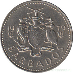 Монета. Барбадос. 10 центов 1979 год.