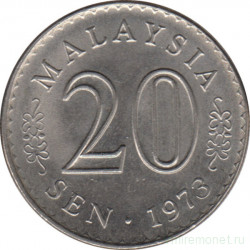 Монета. Малайзия. 20 сен 1973 год.