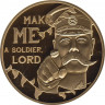 Монета. Великобритания. Джерси. 50 пенсов 2014 год. "Make me a soldier lord". Офицер. ав.