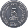 Монета. Сингапур. 5 центов 1971 год. ФАО. рев.
