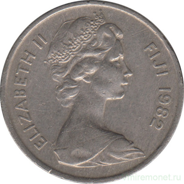Монета. Фиджи. 10 центов 1982 год.