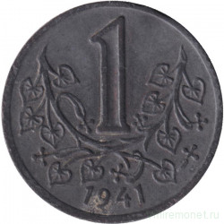 Монета. Богемия и Моравия. 1 крона 1941 год.