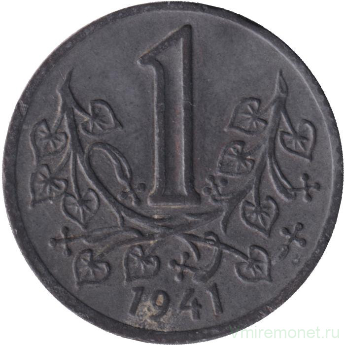 Монета. Богемия и Моравия. 1 крона 1941 год.