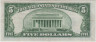 Банкнота. США. 5 долларов 1934 год. А. Тип 414Аа. рев.