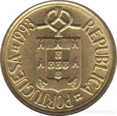 Монета. Португалия. 1 эскудо 1993 год.