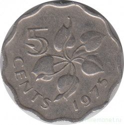 Монета. Свазиленд. 5 центов 1975 год.